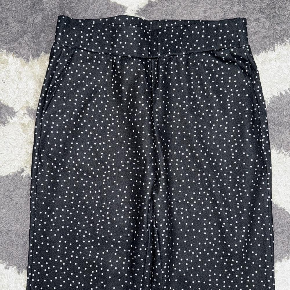 Navy Blue and White Polka Dot Women's Pants size small